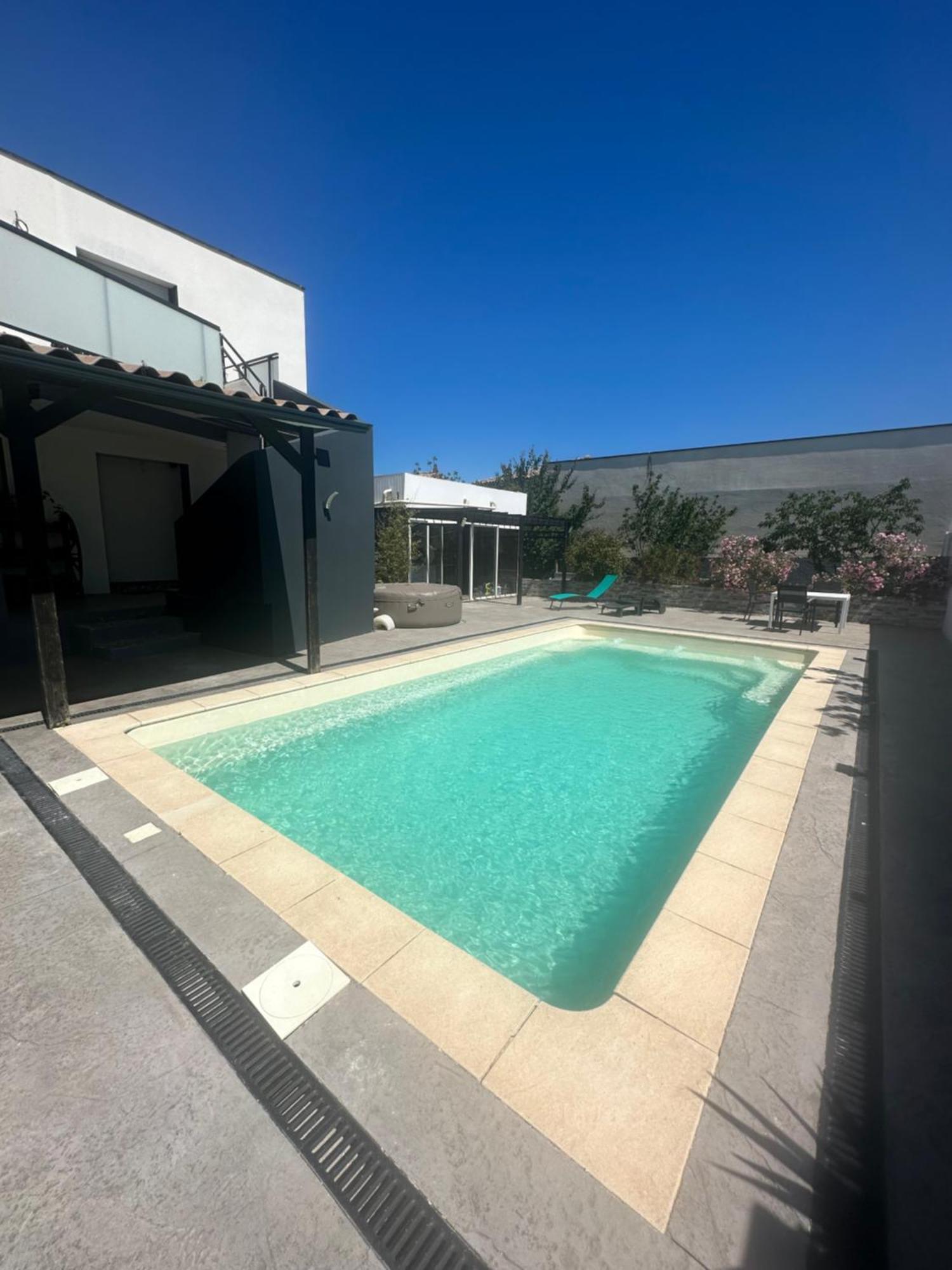 Superbe Appartement Avec Piscine Et Spa Privatif Villeneuve-lès-Béziers Zewnętrze zdjęcie